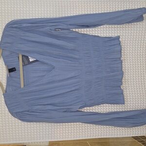 Universal Thread Blue V-Neck Blouse Medium